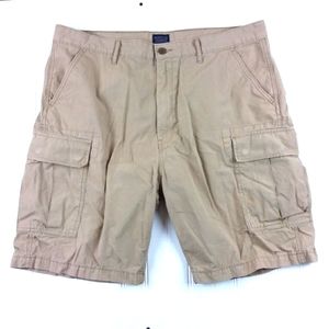 Levi's Men's Carrier Cargo Shorts Regular Fit 15" High Rise 9.5" Ins Tan Cotton